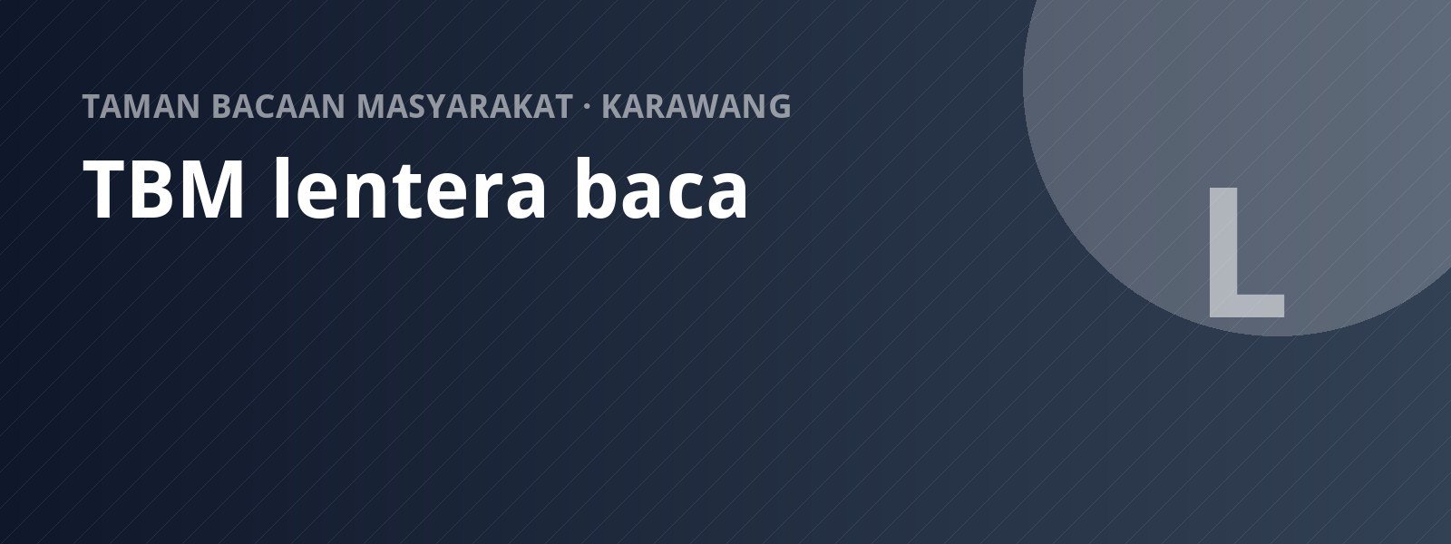 Sampul TBM lentera baca